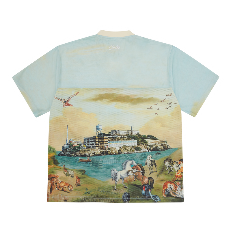 Corteiz Narnia Football Jersey Blue & Cream