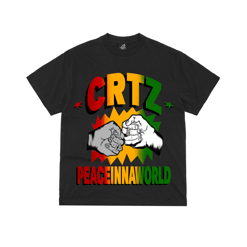 Corteiz Peaceinnaworld Tee Black