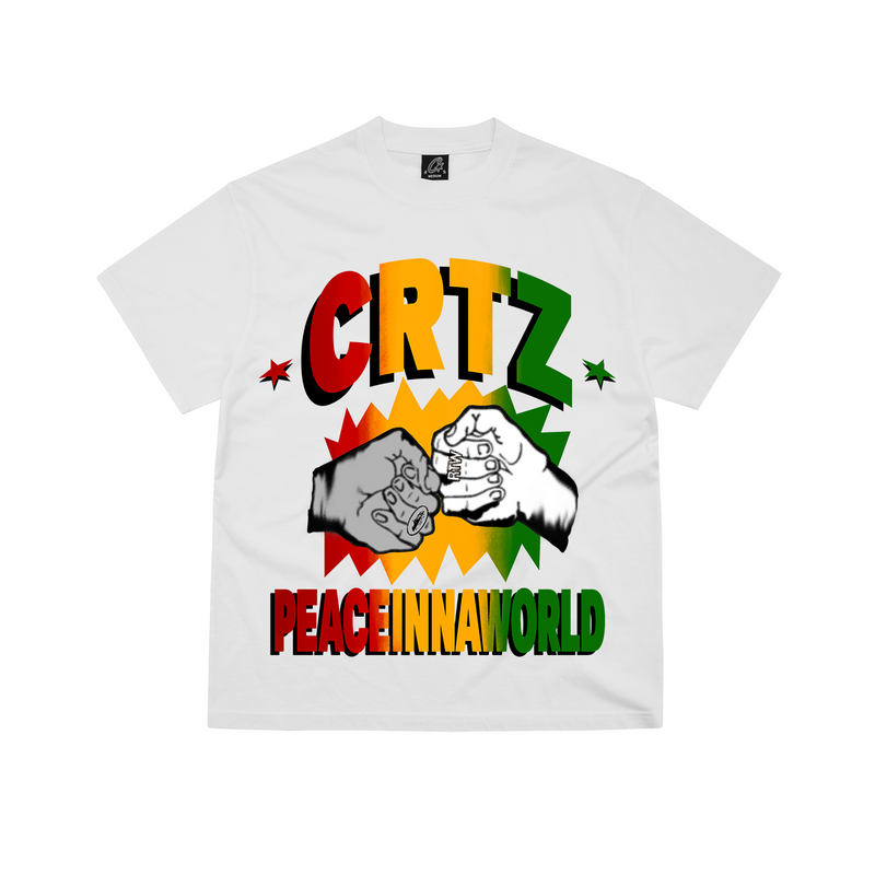 Corteiz Peaceinnaworld Tee White