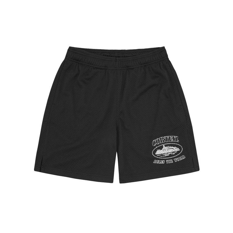 Corteiz RTW Mesh Shorts Black