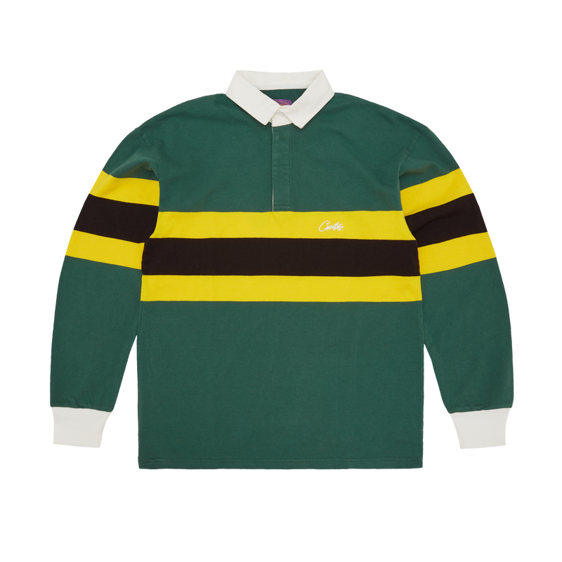 Corteiz Rugby Shirt Forest Green