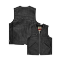 Corteiz Skydive Leather Vest Black