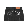Corteiz Stitch Down Denim Skirt Black