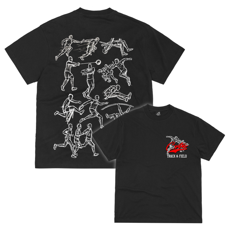 Corteiz Track And Field Tee Black