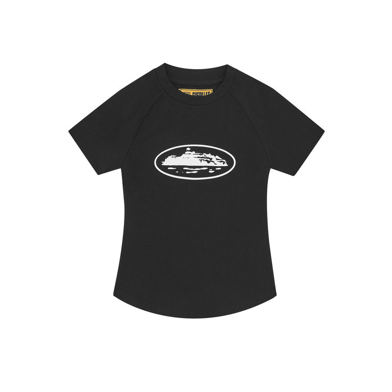Corteiz Womens Alcatraz Baby Top Black/White