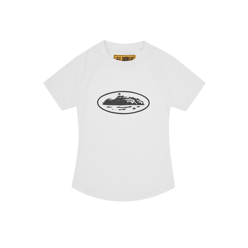 Corteiz Womens Alcatraz Baby Top White/Black