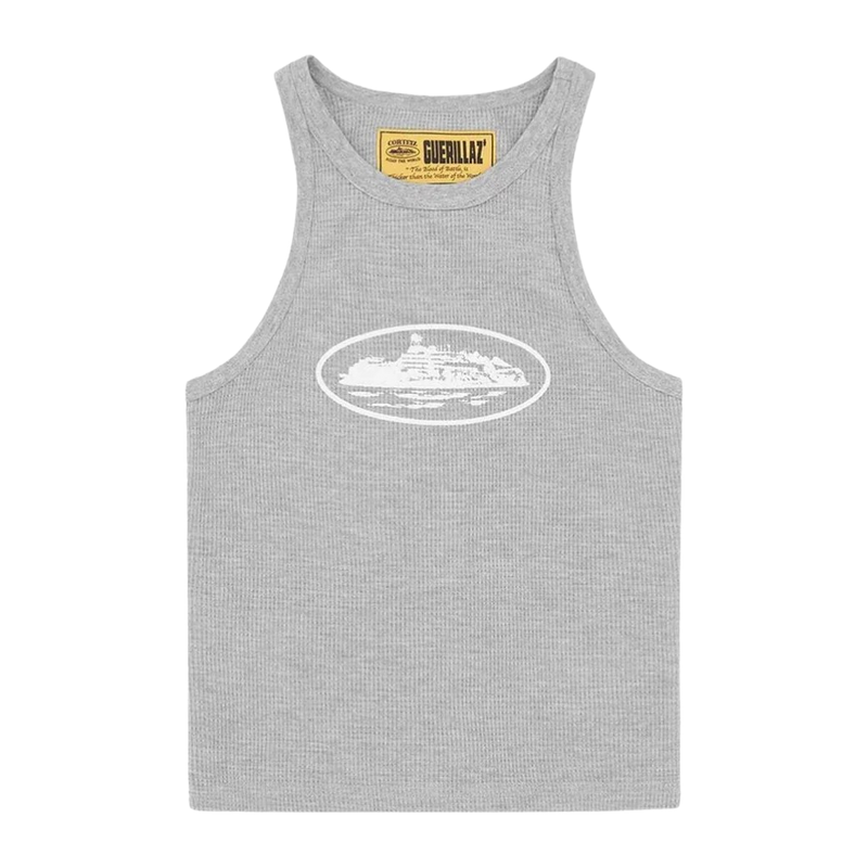 Corteiz Womens Alcatraz Tank Top Grey/White