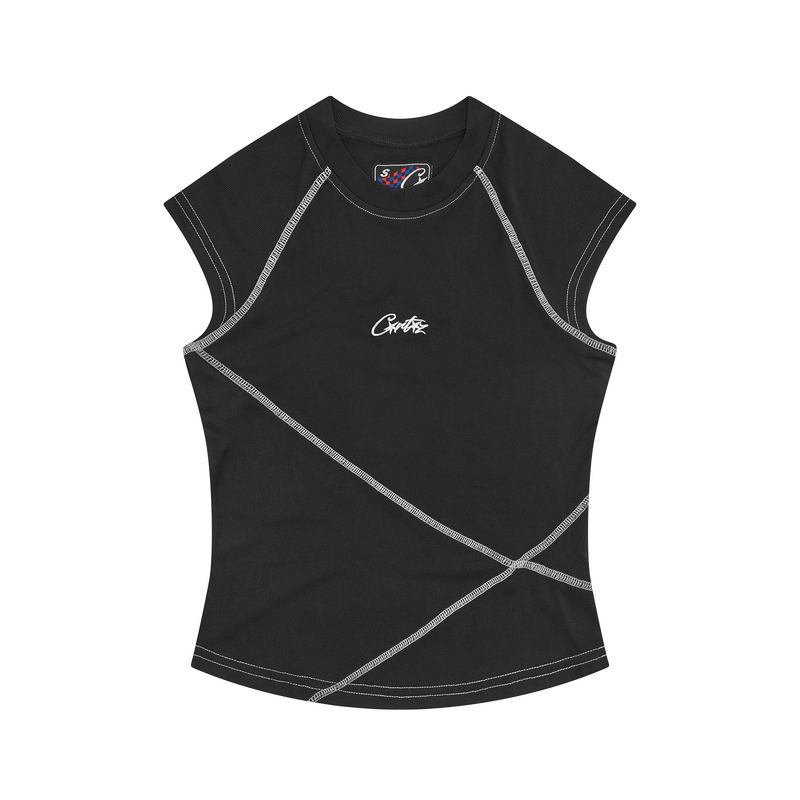 Corteiz Womens Racer Vest Top Black