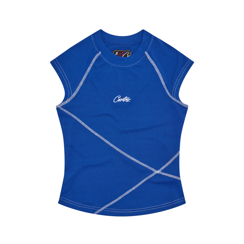 Corteiz Womens Racer Vest Top Blue