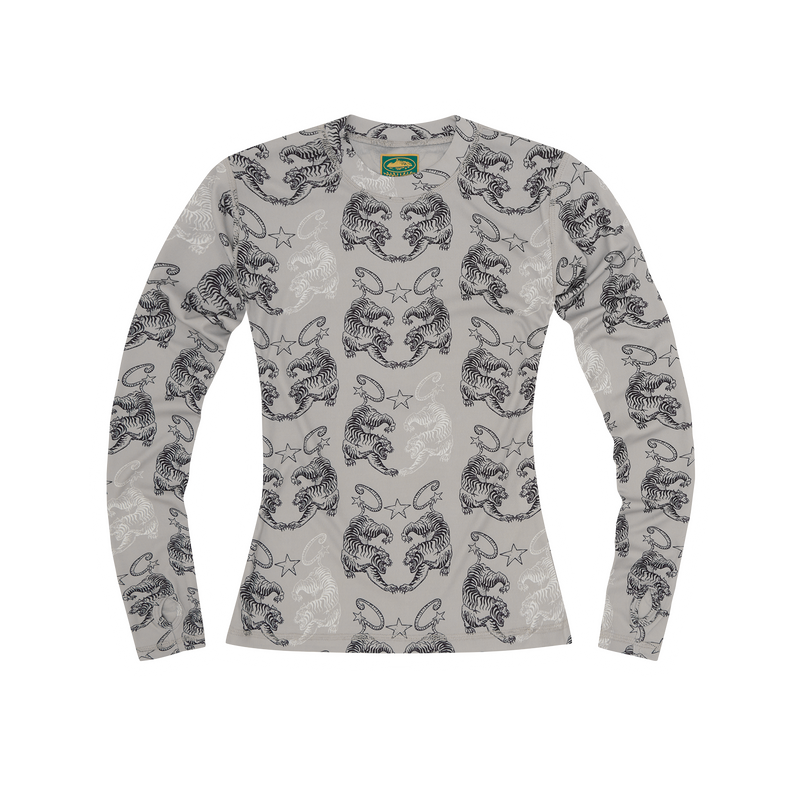 Corteiz Womens Tiger Mesh Longsleeve Grey