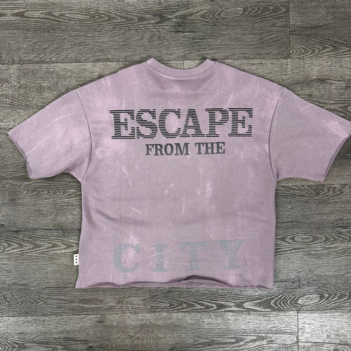 "CRASH OUT" F-TERRY CROPPED T-SHIRT