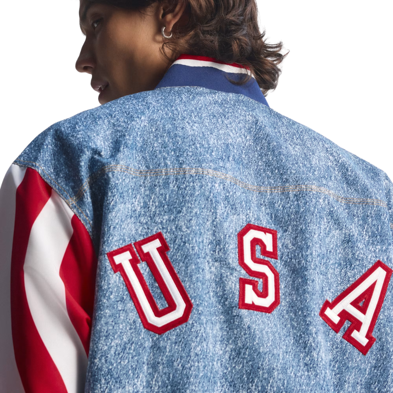 Denim Graphic Track Top - Men's