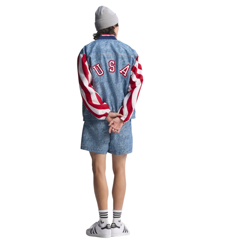 Denim Graphic Track Top - Men's