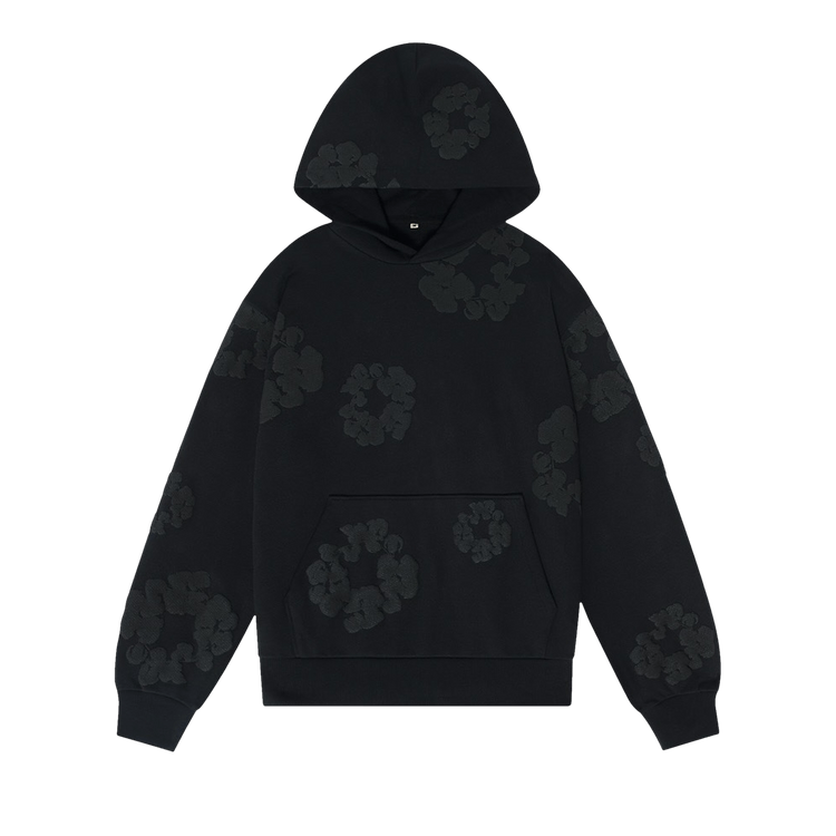 Denim Tears Cotton Wreath Hooded Sweatshirt 'Black Monochrome'