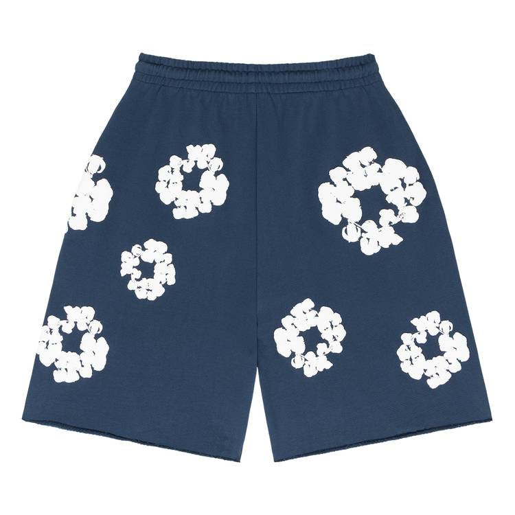 Denim Tears The Cotton Wreath Shorts 'Navy'