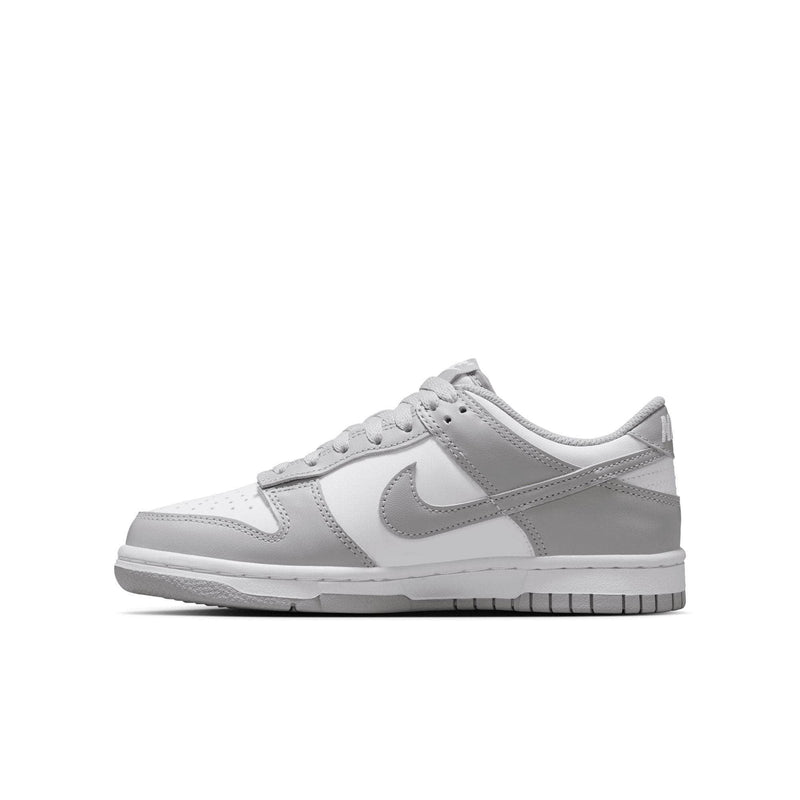 Nike FOOTWEAR Nike Dunk Low White Light Smoke Grey - Kid's Grade School