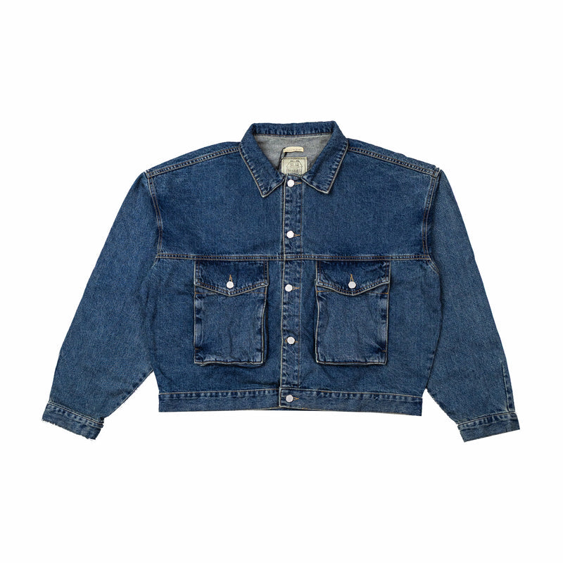 Estudio Niksen Boxy Denim Trucker Jacket (Blue Wash) - August Shop