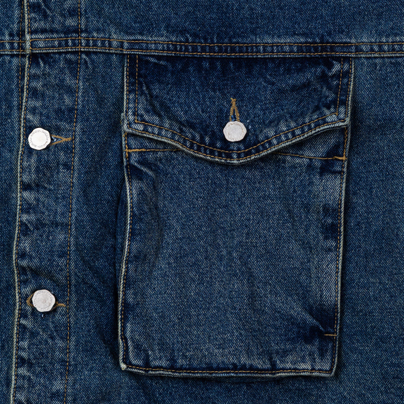 Estudio Niksen Boxy Denim Trucker Jacket (Blue Wash) - August Shop