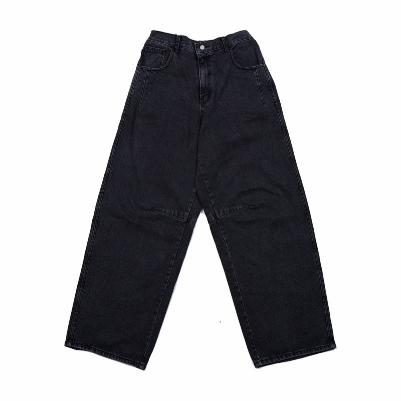 Estudio Niksen Half-Dart Maxi Jeans (Black) - August Shop