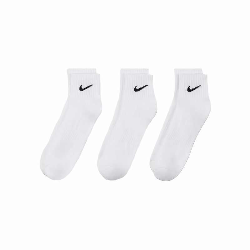Nike Everyday Cushioned Training Ankle Socks 3 Pack (White/Black) - August Shop
