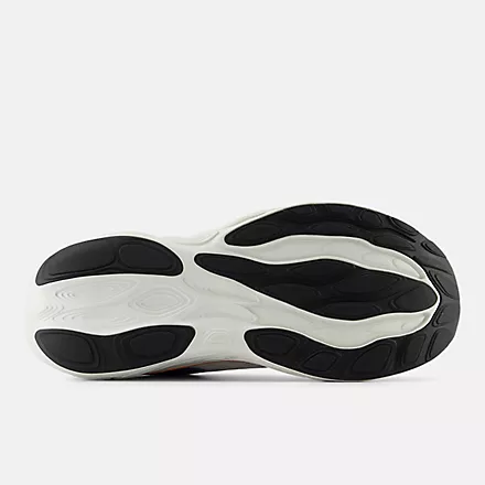New Balance Fresh Foam X 1080v14 running shoes outsole featuring black rubber tread and white foam base with ergonomic flex grooves.