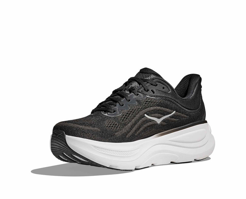 Hoka M Bondi 9 Color: BLACK / VERMILLION Style: 1162011-BKVR