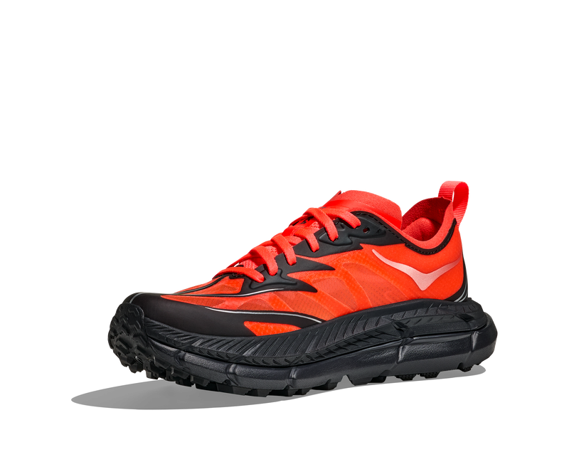 Hoka Mafate Speed 4 Lite Mens Shoes Color: Neon Flame/Black Style: 1168450-NLMB