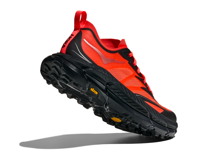 Hoka Mafate Speed 4 Lite Mens Shoes Color: Neon Flame/Black Style: 1168450-NLMB