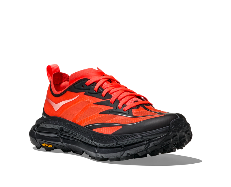 Hoka Mafate Speed 4 Lite Mens Shoes Color: Neon Flame/Black Style: 1168450-NLMB