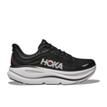 Black running shoe with 'Hoka' branding on a white background