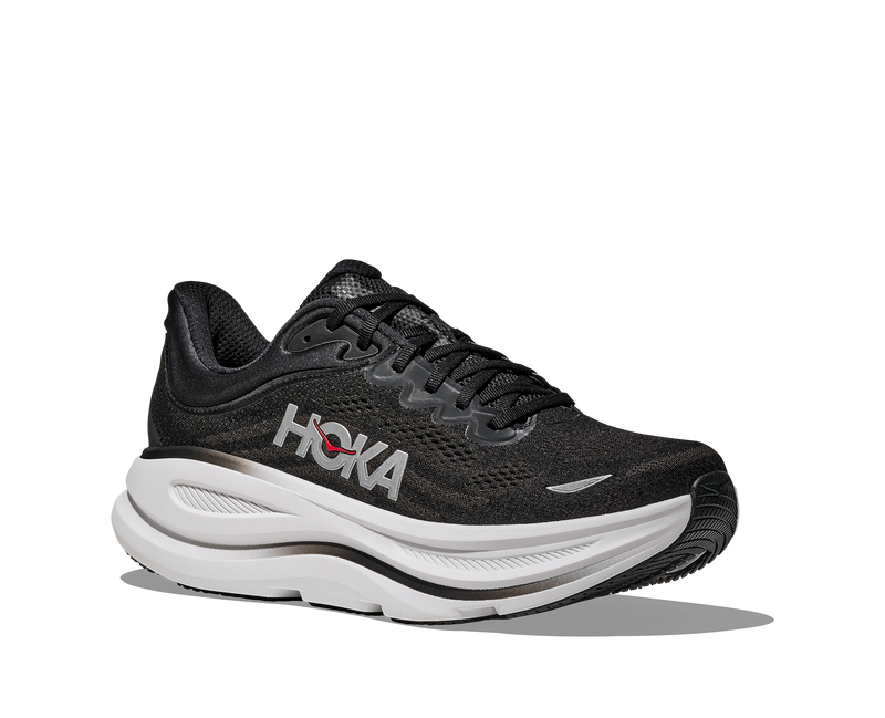 HOKA Men's BONDI 9 Black/Vermillion 1162011-bkvr