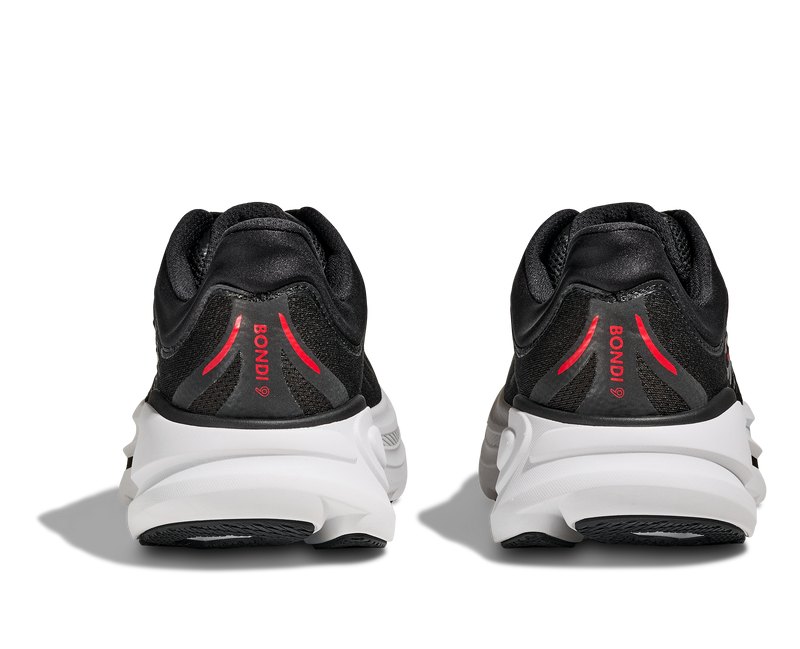 HOKA Men's BONDI 9 Black/Vermillion 1162011-bkvr