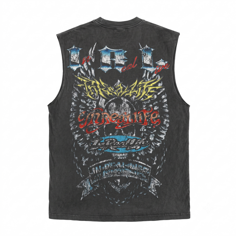 In Real Life Kiss Cut Off Sleeveless Tee - Men's