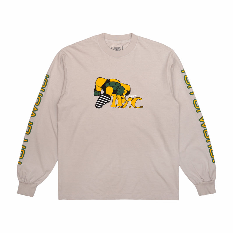 INTREPID New York Run Di World L/S T-Shirt (Sand) - August Shop