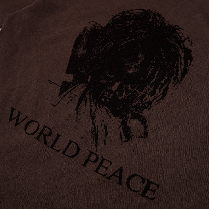 INTREPID New York World Peace T-Shirt (Washed Brown) - August Shop