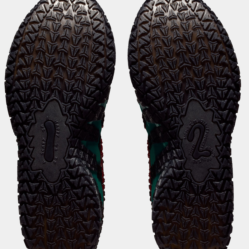 Nike Ja 3 "Scratch 3.0" basketball shoe outsole in black rubber with textured traction pattern, bottom view.
