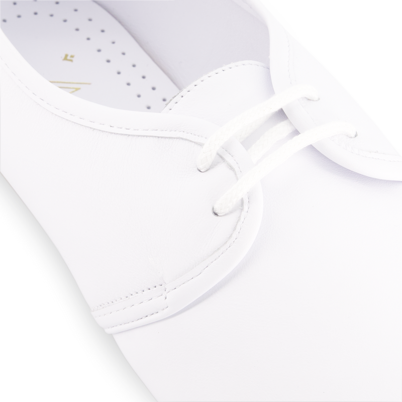 Jazz Cuir Lacet Blanc