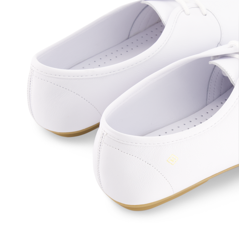 Jazz Cuir Lacet Blanc