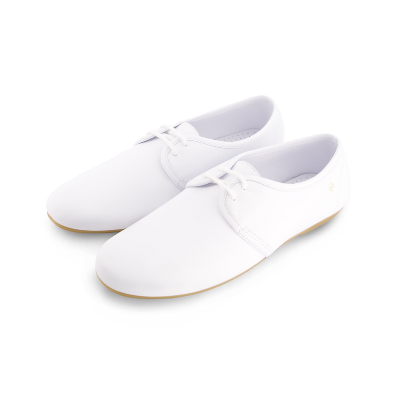 Jazz Cuir Lacet Blanc