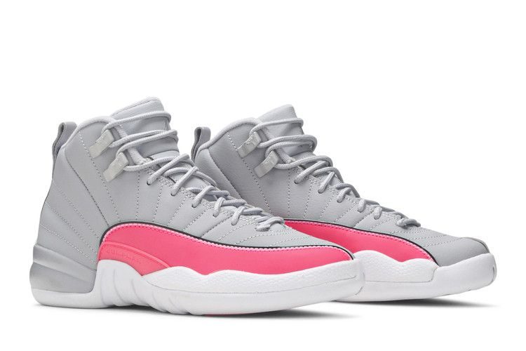 Jordan 12 Retro Wolf Grey Racer Pink (GS)