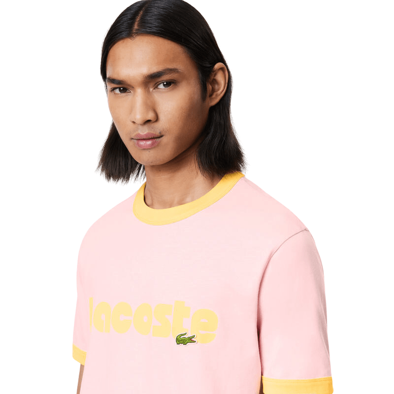 Lacoste Apparel Lacoste Camiseta Back Logo Rosa - Men's