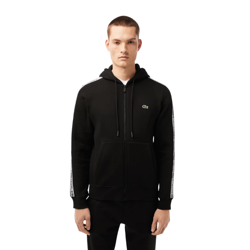 Lacoste Apparel Lacoste Classic Fit Branded Stripes Zip-Up Hoodie -  Men’s