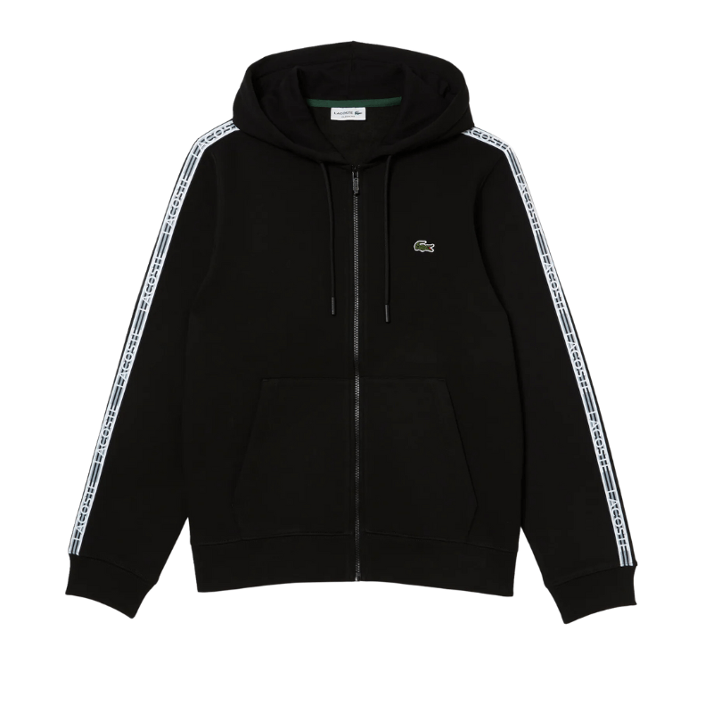 Lacoste Apparel Lacoste Classic Fit Branded Stripes Zip-Up Hoodie -  Men’s