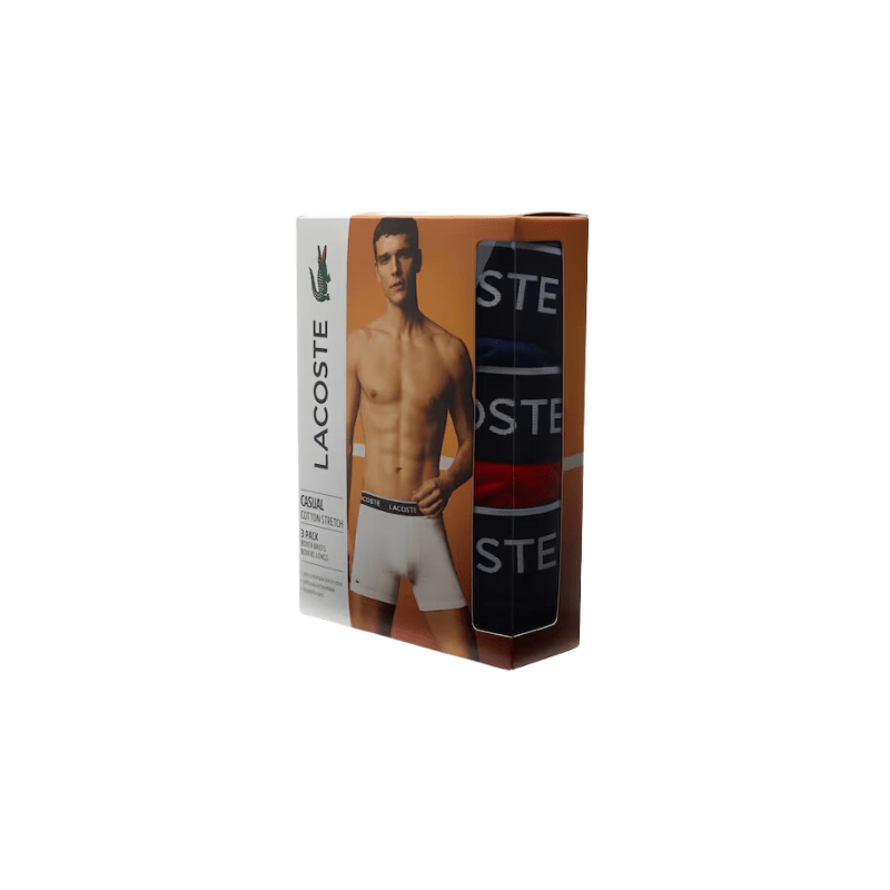 Lacoste Underwear Lacoste Lettered Waist Long Stretch Cotton Boxer - Men's