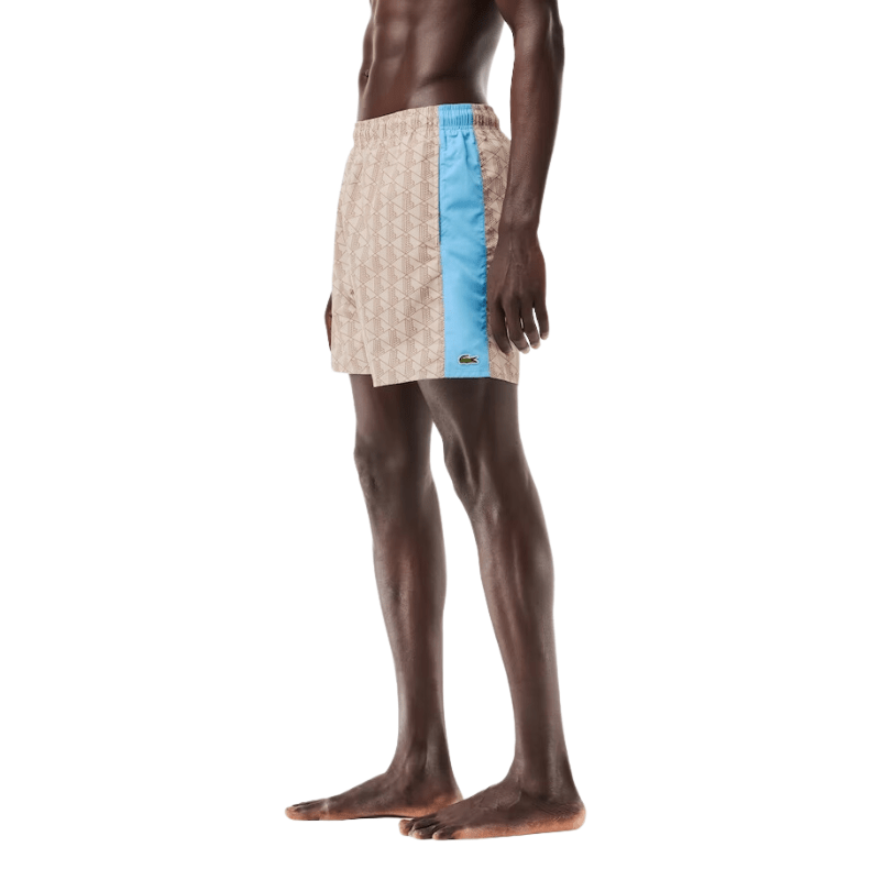 Lacoste Apparel Lacoste Monogram Print Swim Trunks - Men's