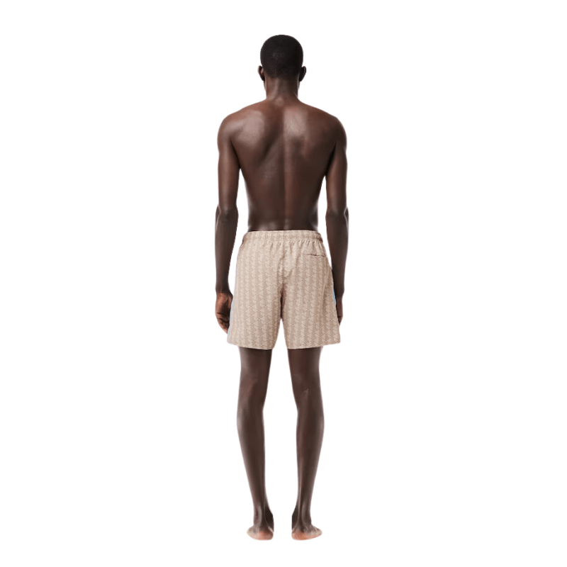 Lacoste Apparel Lacoste Monogram Print Swim Trunks - Men's