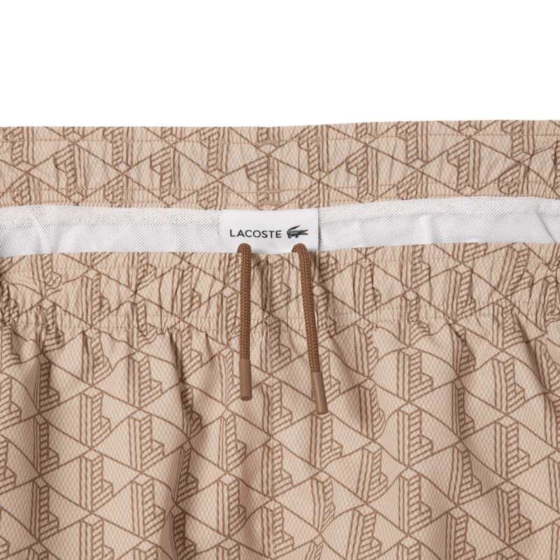 Lacoste Apparel Lacoste Monogram Print Swim Trunks - Men's