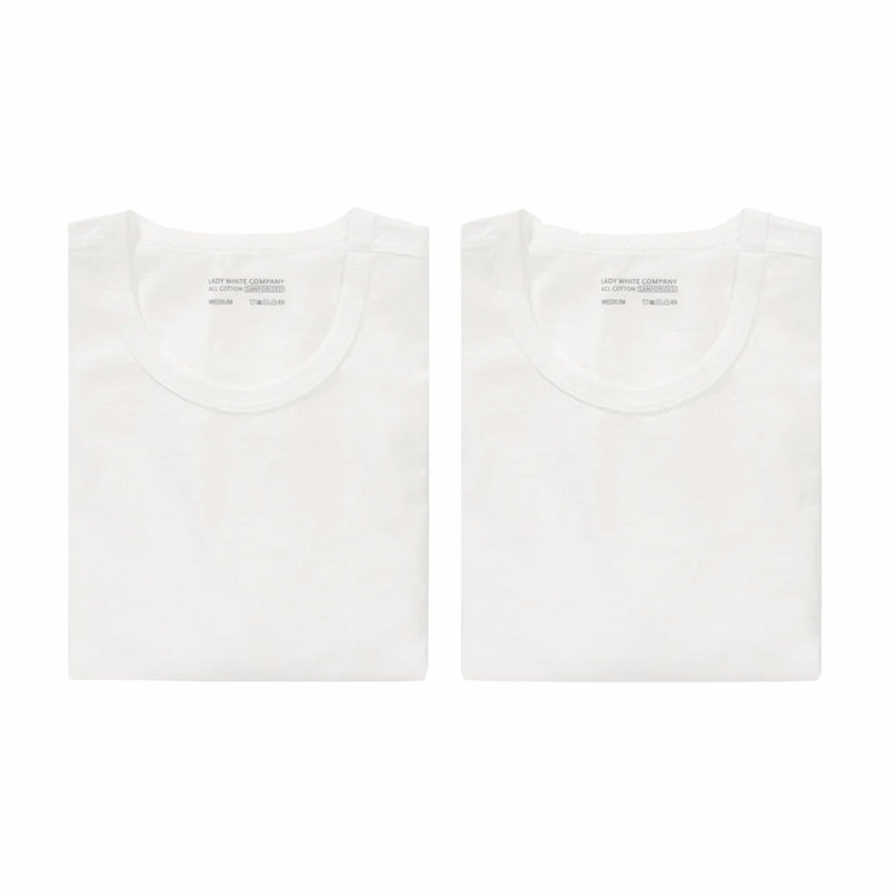 Lady White Co. "Our T-Shirt" 2-Pack (White) - August Shop