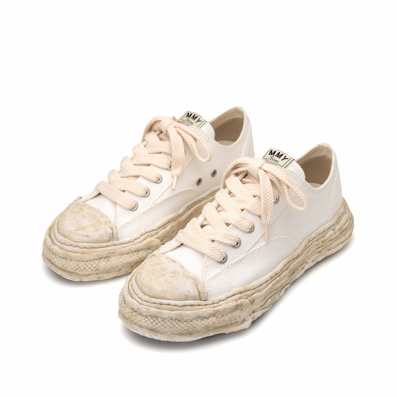 Maison MIHARA YASUHIRO "PETERSON23" OG Dyed Sole Canvas Low-Top Sneaker (White) - August Shop