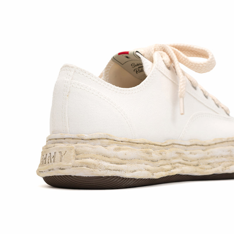Maison MIHARA YASUHIRO "PETERSON23" OG Dyed Sole Canvas Low-Top Sneaker (White) - August Shop